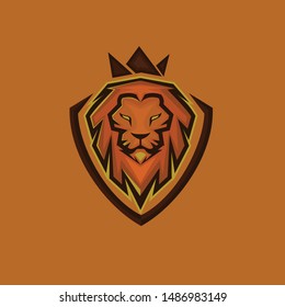 lion esport logo mascot vector illustration