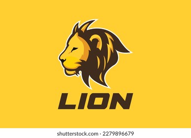 Lion esport logo with orange color emblems.