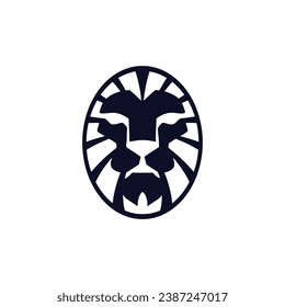 gráfico de diseño vectorial del icono del logotipo abstracto de la cara del león