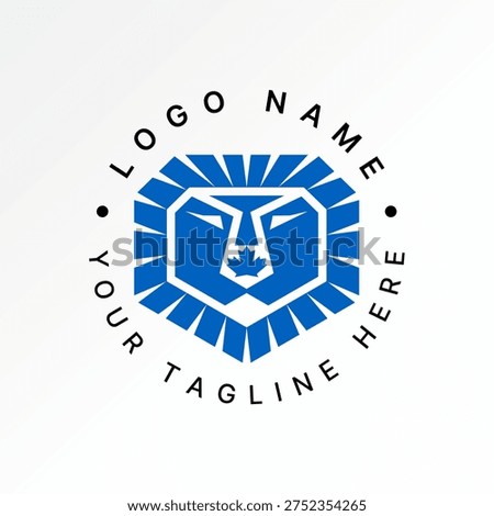 Lion face abstract and maple canada animal wild king strong mascot pride leo logo design graphic concept creative premium vector stock image top sell