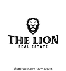 lion face and crown logo, icon and vector
