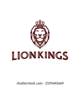 Lion Face Crown Logo Icon Vector Stock Vector (Royalty Free) 2195445669 ...