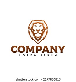 logotipo de la cara y de la corona del león, icono y vector