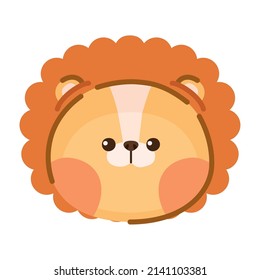 diseño de cara de león sobre blanco