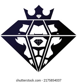 lion face diamond illustration is a very amazing work of art, let's make this vector as a logo, icon or something else