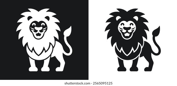 Lion face expression vector icon illustration with SEO keywords