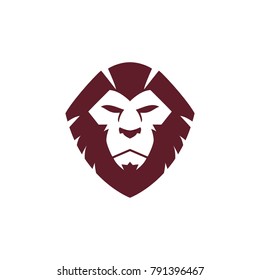 Lion face head icon vector logo, lion silhouette symbol logo, lion tattoo design illustration eps 10 eps 8