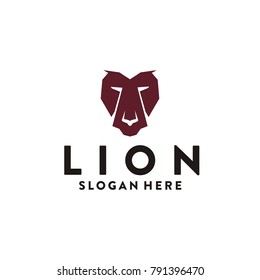 Lion face head icon vector logo, lion silhouette symbol logo, lion tattoo design illustration eps 10 eps 8