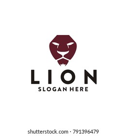 Lion face head icon vector logo, lion silhouette symbol logo, lion tattoo design illustration eps 10 eps 8