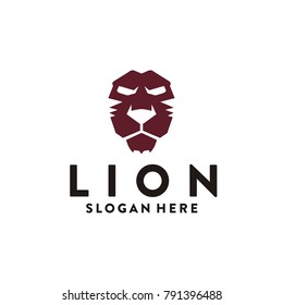 Lion face head icon vector logo, lion silhouette symbol logo, lion tattoo design illustration eps 10 eps 8