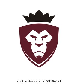 Lion face head icon vector logo, lion silhouette symbol logo, lion tattoo design illustration eps 10 eps 8