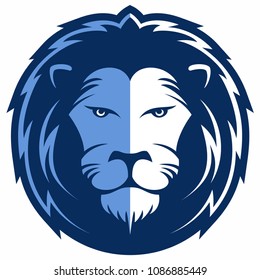 Lion face, lion head vector, logo design element.