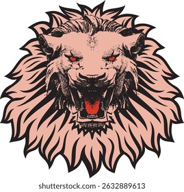 Lion Face high resolution vector design