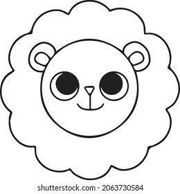 Lion face icon black and white design vector illustration