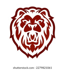 lion face icon vector on white 