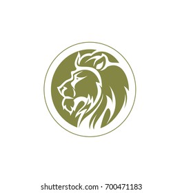 Lion face icon, wild animal, king, royal, rule, dangerous, white background, vector illustration