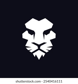 Illustrationsvektor für Löwengesicht. Kunststicker und Logovorlage für Lion Head Line