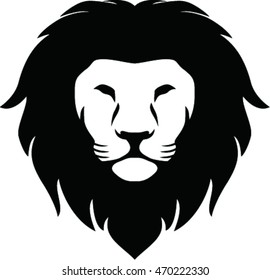 Lion face image . Vector Vintage Design Element.