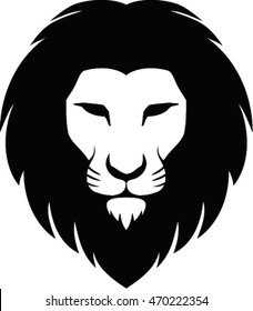 Lion face image . Vector Vintage Design Element.