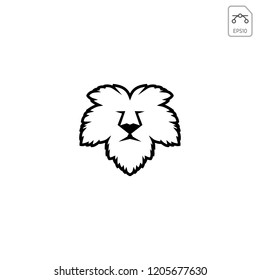 lion face leaf logo template vector illustration and inspiration