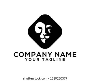 lion face logo