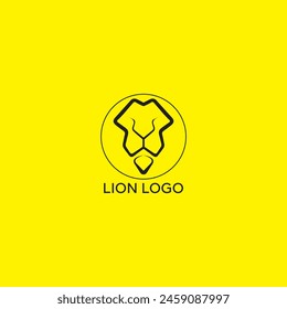 Logo de cara de león, Vector de logo de león de cara valiente