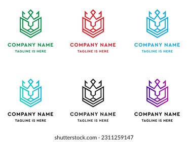 Lion face logo design	
