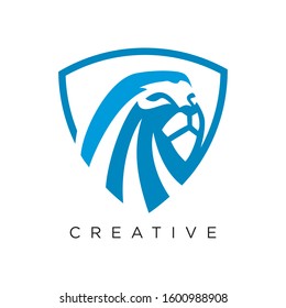 lion face logo design vector icon