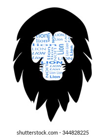 Lion face logo emblem template for business or t shirt design. Vector Vintage Design Element.