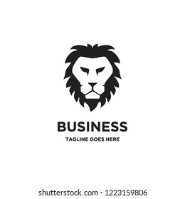 lion face logo icon vector