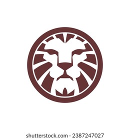 lion face logo icon vector design graphic