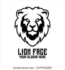 diseño de mascota del logotipo de la cara del león 