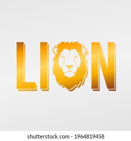 Lion Face Logo Shield. Logotype vector Illustration Animal Head. Vector Style Wild Life Icon.