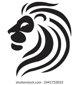 Logotipo de la cara del león simple y elegante