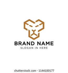 lion face logo template