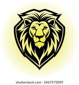 A Lion face Logo Vector Design