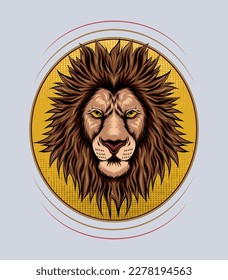 Ilustración del vector del logotipo de la cara del león