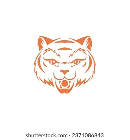 lion face logo vector illustration