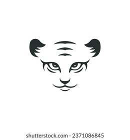 ilustración vectorial del logotipo de la cara del león