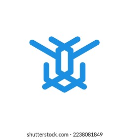 Monoline-Logo-Design, Vektorsymbol