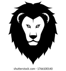 Lion face outline icon illustration