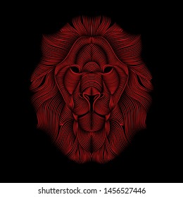lion face outline vector for t shirt design and other