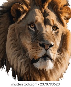 A lion face vector art