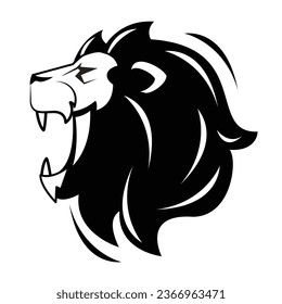 Lion face vector icon. Lion face logo. Isolated Vector icon of Lion face. Lion symbol