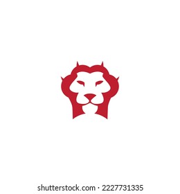 lion face vector illustration for icons, symbols and logos. lion template logo