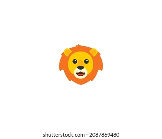 Lion face vector isolated icon. Emoji illustration. Lion vector emoticon
