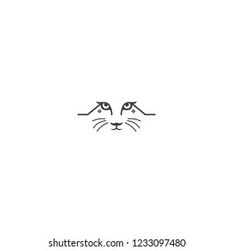Lion Face Vector in Line Logo.