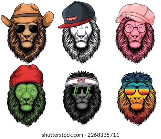 Lion fashion set collection for your company or brand