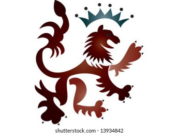 The lion figure with the crown