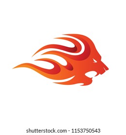 Lion Fire Logo In Vector